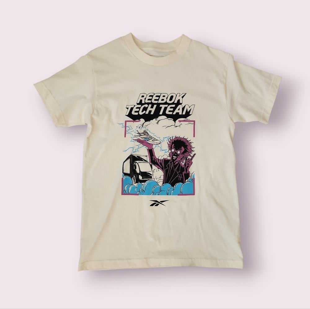 Rare REEBOK Tech Team‎ Graphic Tee Unisex S